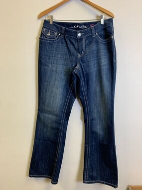 INC International Concepts Women's Indigo Bootcut Jeans with Contrast Stitching